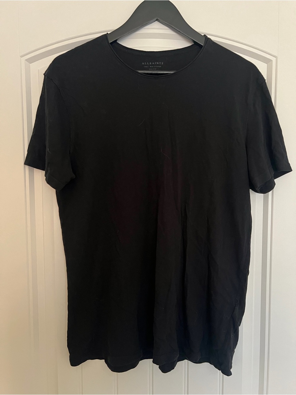 All Saints Black Short-Sleeve Crew Tee